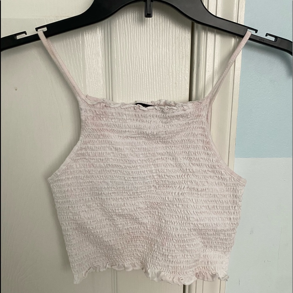 Forever21 White Basic Crop Top